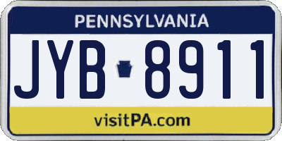 PA license plate JYB8911