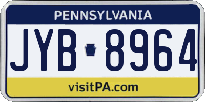 PA license plate JYB8964