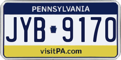 PA license plate JYB9170