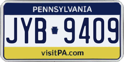 PA license plate JYB9409