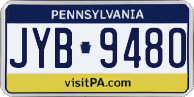 PA license plate JYB9480