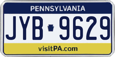 PA license plate JYB9629