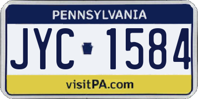 PA license plate JYC1584