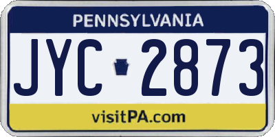 PA license plate JYC2873
