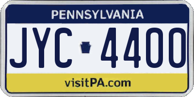 PA license plate JYC4400