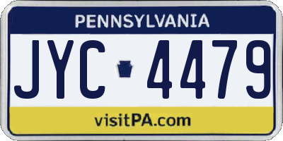 PA license plate JYC4479