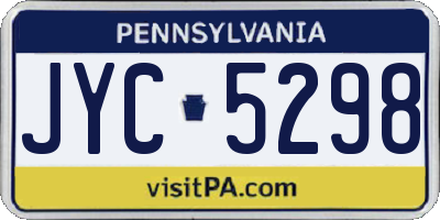 PA license plate JYC5298