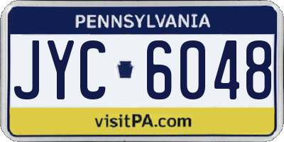 PA license plate JYC6048