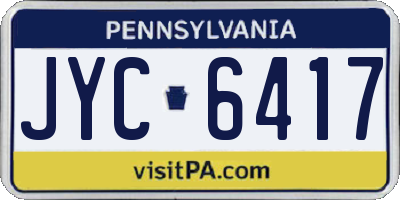 PA license plate JYC6417