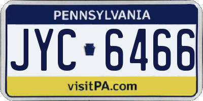 PA license plate JYC6466