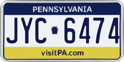 PA license plate JYC6474