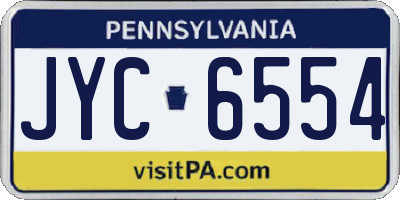 PA license plate JYC6554