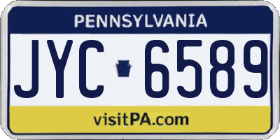 PA license plate JYC6589