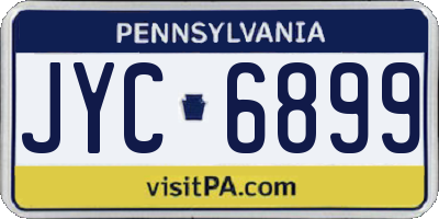 PA license plate JYC6899