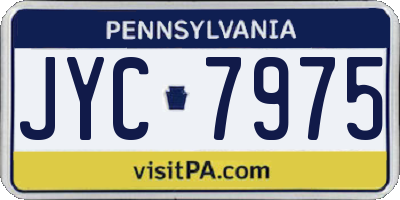 PA license plate JYC7975