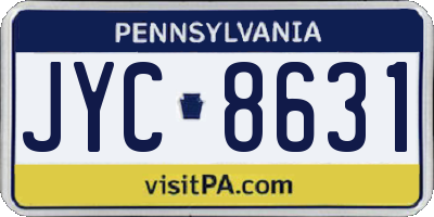 PA license plate JYC8631