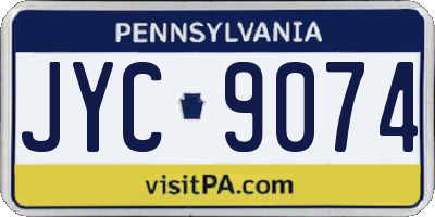 PA license plate JYC9074