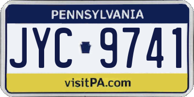 PA license plate JYC9741