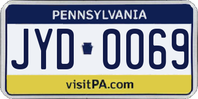 PA license plate JYD0069