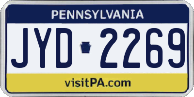 PA license plate JYD2269
