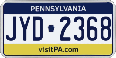 PA license plate JYD2368