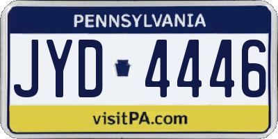 PA license plate JYD4446