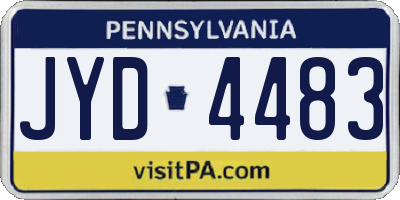 PA license plate JYD4483