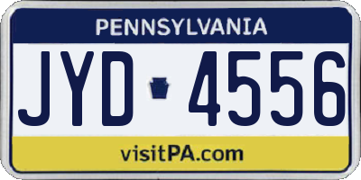 PA license plate JYD4556