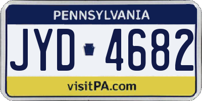 PA license plate JYD4682