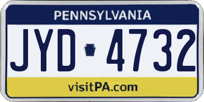 PA license plate JYD4732