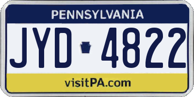 PA license plate JYD4822