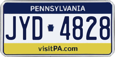 PA license plate JYD4828