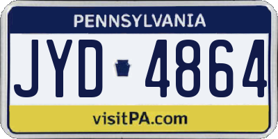 PA license plate JYD4864
