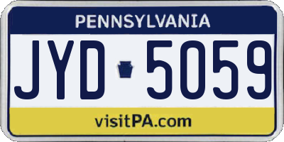 PA license plate JYD5059