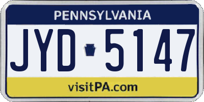 PA license plate JYD5147
