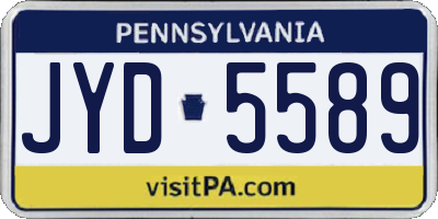 PA license plate JYD5589