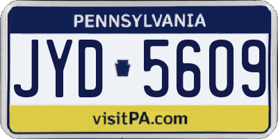PA license plate JYD5609