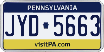 PA license plate JYD5663