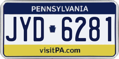 PA license plate JYD6281