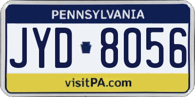 PA license plate JYD8056
