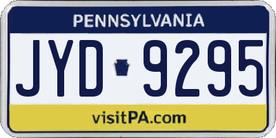 PA license plate JYD9295