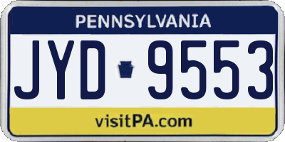 PA license plate JYD9553