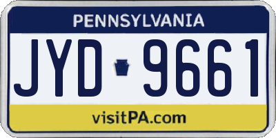 PA license plate JYD9661