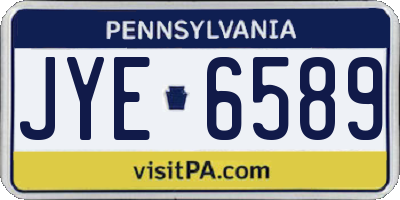 PA license plate JYE6589