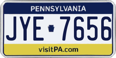 PA license plate JYE7656