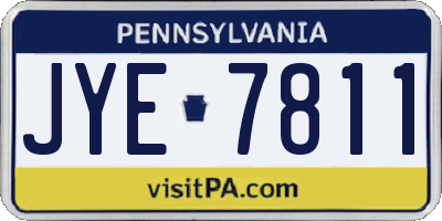 PA license plate JYE7811