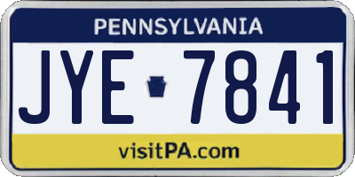 PA license plate JYE7841