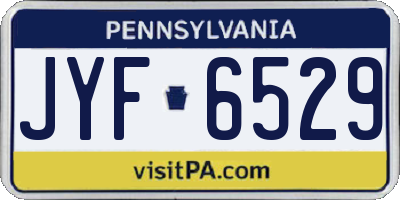 PA license plate JYF6529