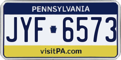 PA license plate JYF6573