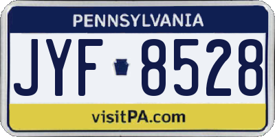 PA license plate JYF8528